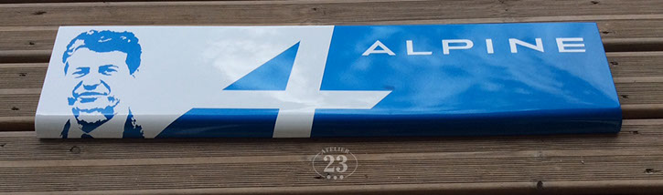 Tablette Aileron Metal hommage a Jean Redele - Alpine